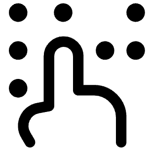 Braille Blind Icon from Core Line - Free Set