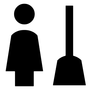 Cleaning Room Woman Icon from Sharp Solid - Free Set