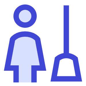 Cleaning Room Woman Icon from Sharp Duo - Free Set