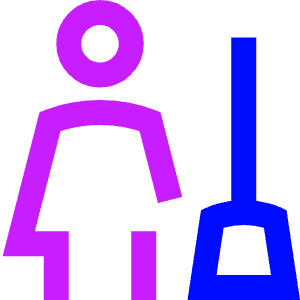 Cleaning Room Woman Icon from Sharp Neon - Free Set