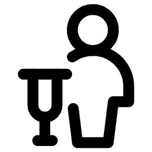 Crutch Icon from Core Line - Free Set