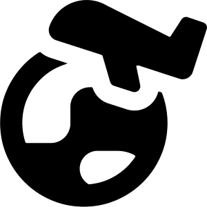 Earth Airplane Icon from Core Solid - Free Set
