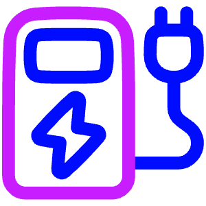 Electric Charging Station Icon from Plump Neon - Free Set