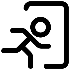 Emergency Exit Icon from Core Line - Free Set