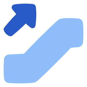 Escalator Up Icon from Plump Flat - Free Set