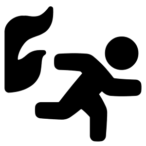 Fire Evacuation Icon from Plump Solid - Free Set
