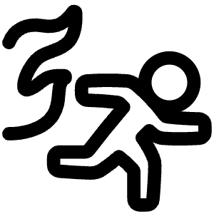 Fire Evacuation Icon from Plump Line - Free Set