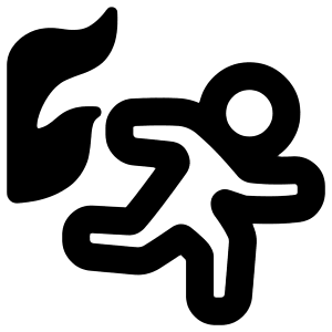 Fire Evacuation Icon from Plump Remix - Free Set