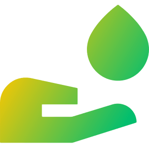 Hand Washing Icon from Sharp Gradient- Free Set