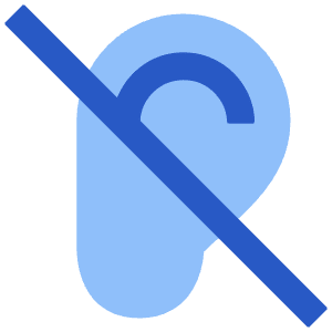 Hearing Deaf 1 Icon from Sharp Flat - Free Set
