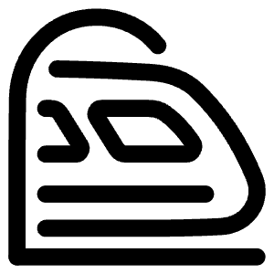 High Speed Train Side Icon from Plump Line - Free Set