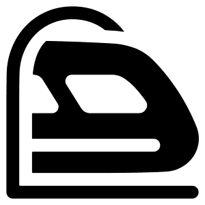 High Speed Train Side Icon from Plump Solid - Free Set