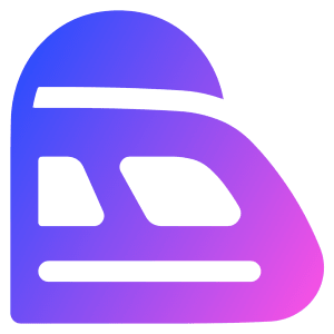 High Speed Train Side Icon from Plump Gradient - Free Set