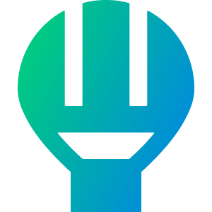 Hot Air Balloon Icon from Sharp Gradient- Free Set