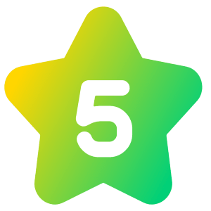 Hotel Five Star Icon from Plump Gradient - Free Set