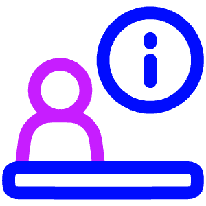 Information Desk Icon from Plump Neon - Free Set
