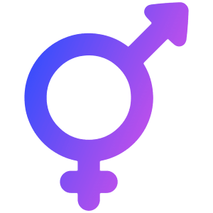 Intersex Symbol Icon from Plump Gradient - Free Set