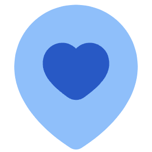 Location Heart Pin Icon from Plump Flat - Free Set