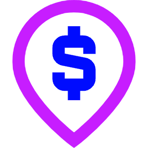Location Pin Money Atm 1 Icon from Sharp Neon - Free Set