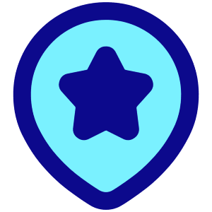 Map Location Star Pin Icon from Plump Pop - Free Set