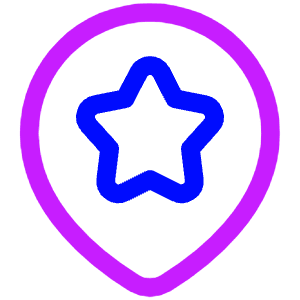 Map Location Star Pin Icon from Plump Neon - Free Set