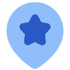 Map Location Star Pin Icon from Plump Flat - Free Set