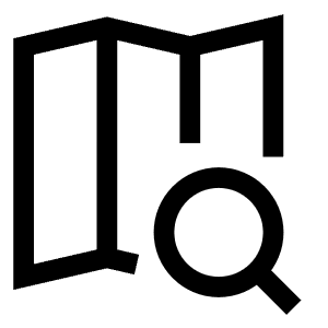 Map Search Icon from Sharp Line - Free Set