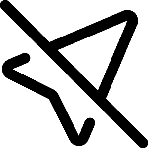 Navigation Arrow Off Icon from Core Line - Free Set