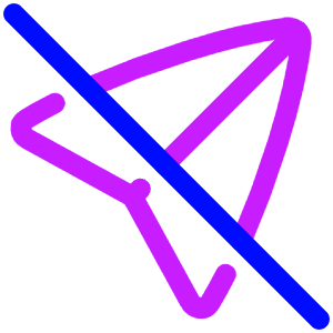 Navigation Arrow Off Icon from Plump Neon - Free Set