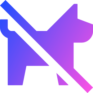 No Pets Allowed Icon from Sharp Gradient- Free Set