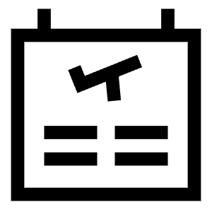 Plane Flight Board Icon from Sharp Line - Free Set