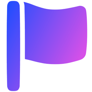 Rectangle Flag Icon from Plump Gradient - Free Set