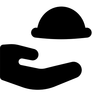 Serving Dome Hand Icon from Flex Solid - Free Set