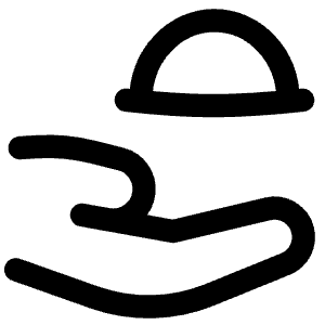 Serving Dome Hand Icon from Flex Line - Free Set