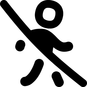 Signage Pedestrian No Crossing Icon from Flex Remix - Free Set