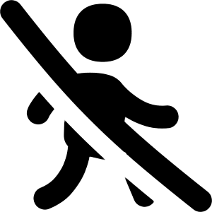 Signage Pedestrian No Crossing Icon from Flex Solid - Free Set