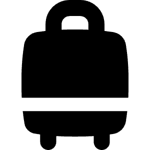 Suitcase Rolling Icon from Flex Solid - Free Set