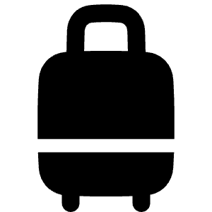 Suitcase Rolling Icon from Plump Solid - Free Set