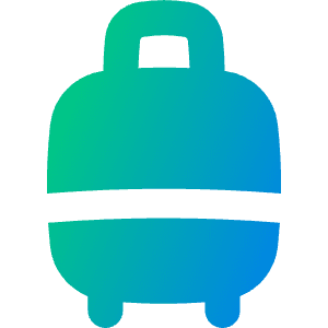 Suitcase Rolling Icon from Flex Gradient - Free Set