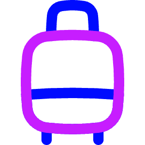 Suitcase Rolling Icon from Flex Neon - Free Set