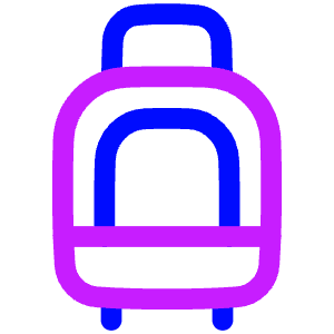 Suitcase Rolling Icon from Plump Neon - Free Set