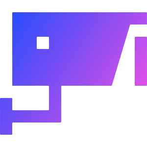 Surveillance Camera Icon from Sharp Gradient- Free Set