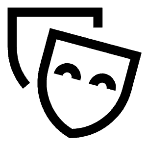 Theater Mask Icon from Sharp Line - Free Set