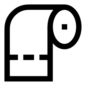 Toilet Paper Icon from Sharp Line - Free Set