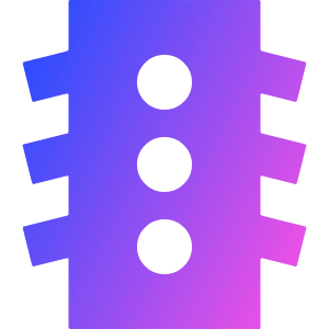 Traffic Light Icon from Sharp Gradient- Free Set