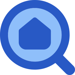 Location Building Search Icon from Core Flat Set