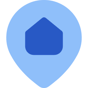 Location Pin Building Home Icon from Core Flat Set