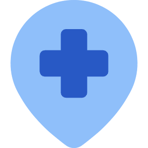 Location Pin Medical Hospital 1 Icon from Core Flat Set