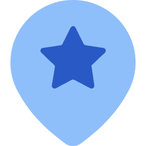 Map Location Star Pin Icon from Core Flat Set