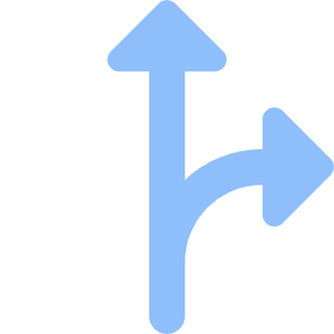Navigation Arrow Fork Right Icon from Core Flat Set
